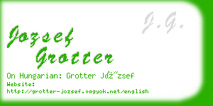 jozsef grotter business card
